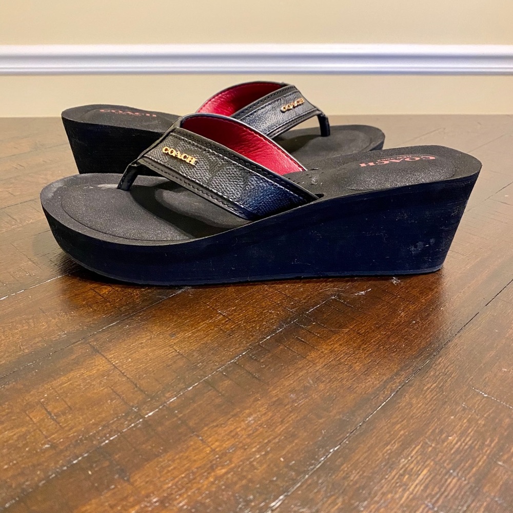 Coach Jolene Wedge Sandals  Size 7.5